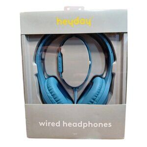 Heyday Wired Headphones Bluebird Wired Audio Accessory With In-Line Controls NEW